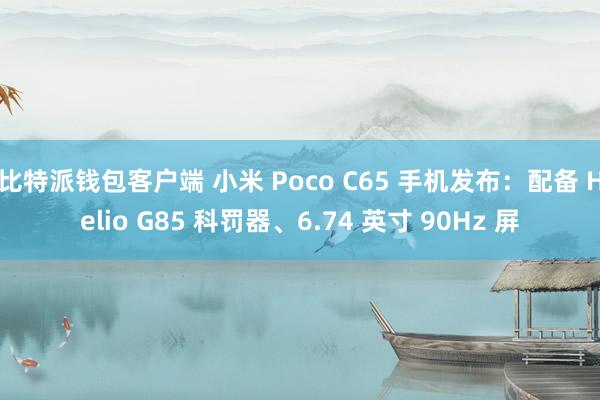 比特派钱包客户端 小米 Poco C65 手机发布：配备 Helio G85 科罚器、6.74 英寸 90Hz 屏
