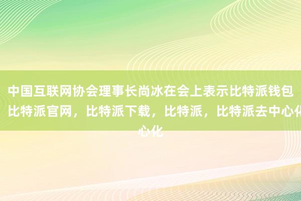 中国互联网协会理事长尚冰在会上表示比特派钱包，比特派官网，比特派下载，比特派，比特派去中心化