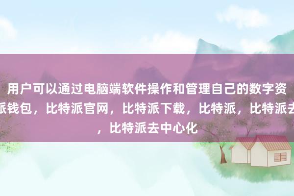 用户可以通过电脑端软件操作和管理自己的数字资产比特派钱包，比特派官网，比特派下载，比特派，比特派去中心化