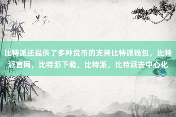 比特派还提供了多种货币的支持比特派钱包，比特派官网，比特派下载，比特派，比特派去中心化