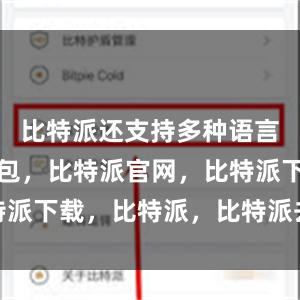 比特派还支持多种语言比特派钱包，比特派官网，比特派下载，比特派，比特派去中心化